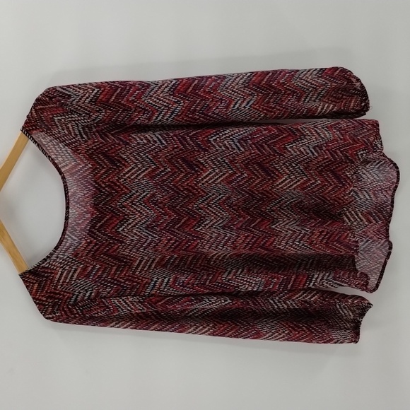 Maurices sheer long sleeve size medium blouse with open detail in back - Picture 1 of 8